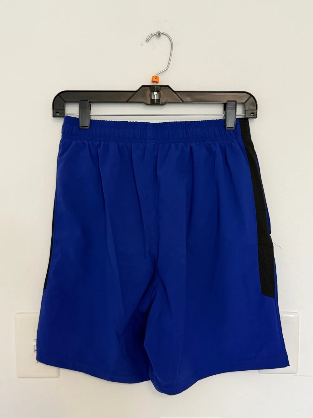 Under Armour Men's Royal Blue Athletic Swim Trunks with Black Side Panel